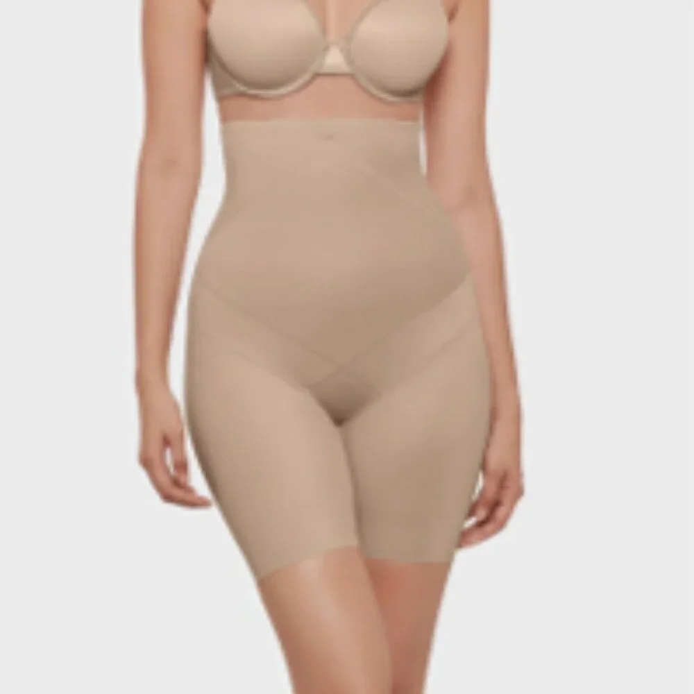 MiracleSuit Tummy Tuck Hi-Waist Thigh Slimmer Xtra Firm Control Beige Medium NWT - Picture 6 of 8